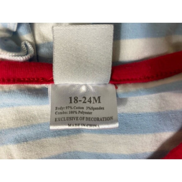 Dash Of Glitter Baby Girl Fire Truck  Summer One Piece, Romper Size 18-24 Months - Picture 6 of 9